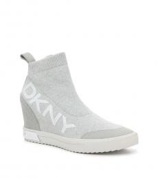 DKNY Grey Catelin Wedge Sneakers