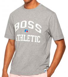 Hugo Boss Grey Russell Athletic Relaxed-Fit T-Shirt