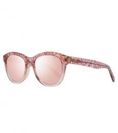 Emilio Pucci Oarnge Printed Mirror Sunglasses