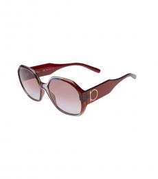 Red Gancio Geometric Sunglasses