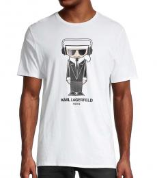 Karl Lagerfeld White Flat Head Karl T-Shirt