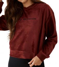True Religion Maroon Crop Sweatshirt