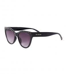 True Religion Black Crystal Cat Eye Sunglasses