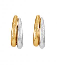 True Religion Two-Tone Hoop Earrings