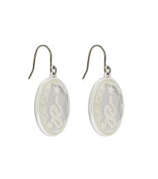 Lucky Brand Silver Snake Disc Earrings