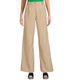 Karl Lagerfeld Beige Wide Leg Pants