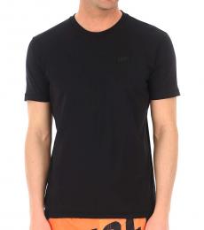 Black Cotton T-Diamantik-New2 Crew-Neck T-Shirt