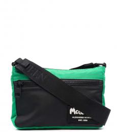 Alexander McQueen Green Logo Small Crossbody Bag