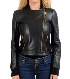 Versus Versace Black Leather Basic Jacket