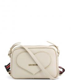 Love Moschino White Heart Stud Small Crossbody