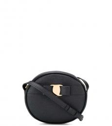 Salvatore Ferragamo Black Vara Round Small Crossbody
