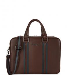 Robert Graham Brown Dresden I Striped Large Briefcase Bag