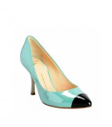 Giuseppe Zanotti Blue Black Patent Leather Heels