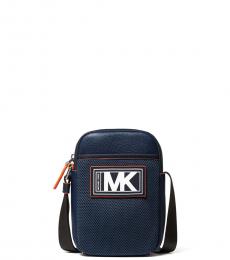 Michael Kors Navy/Neon Orange Cooper Smartphone Mini Crossbody