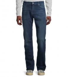 7 For All Mankind Dark Blue Standard Straight-Fit Jeans