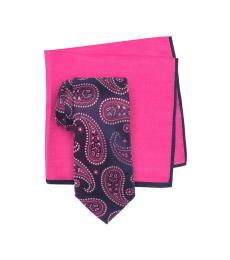 Ted Baker Pink Ombre Paisley Tie & Pocket Square Set