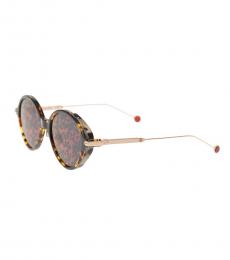 Christian Dior Brown Round SUnglasses