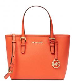 Michael Kors Orange Jet Set Carryall Small Tote
