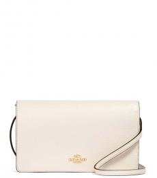 Coach White Anna Foldover Small Crossbody Bag