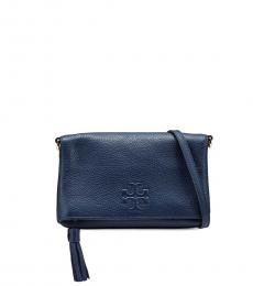 Tory Burch Navy Blue Thea Medium Crossbody Bag