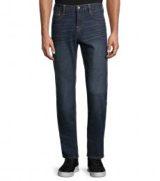 Dark Blue Geno Relaxed Slim-Fit Jeans