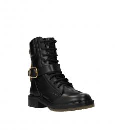 Chloe Black Lace Up Ankle Boots