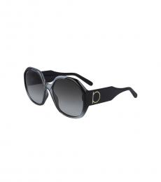Grey Gancio Geometric Sunglasses