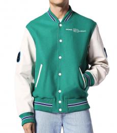 Green White Embroidered Jacket