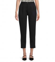 Calvin Klein Navy Blue High Rise Button Ankle Trousers