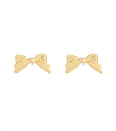 Coach Golden Bow Stud Earrings