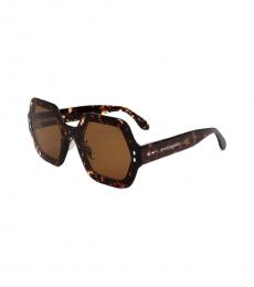 Isabel Marant Brown Havana Geometric Sunglasses