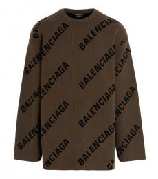Dark Brown Logo Sweater