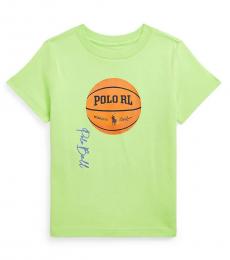 Ralph Lauren Little Boys Electric Lime Basketball T-Shirt