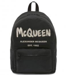 Alexander McQueen Black Metropolitan Large Backpack