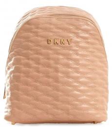 Pink Quilted Large Backpack