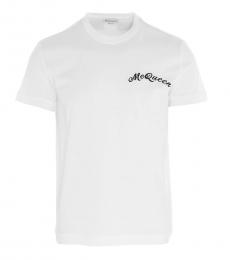 Alexander McQueen White Front Logo T-Shirt
