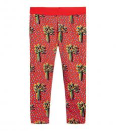Stella McCartney Girls Red Palm Tree Print Leggings