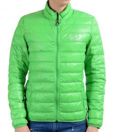 Green Full Zip Hooded Light Parka Jacket