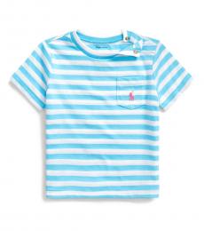 Ralph Lauren Baby Boys Neptune Blue Striped T-Shirt