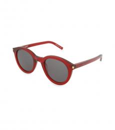 Saint Laurent Shiny Red Pantos Core Sunglasses