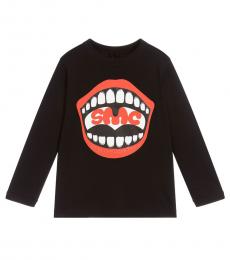 Stella McCartney Little Boys Black Graphic Print T-Shirt
