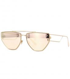 Christian Dior Rose Gold Geometric Sunglasses