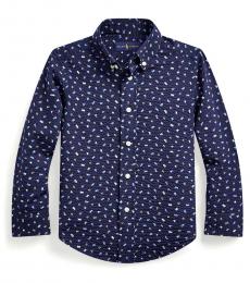 Ralph Lauren Little Boys Blue Nautical Seersucker Shirt