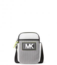 Michael Kors White/Neon Yellow Cooper Smartphone Mini Crossbody