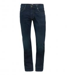 7 For All Mankind Dark Blue Standard Straight-Leg Jeans