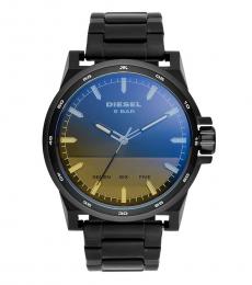 Black Iridescent Crystal Dial Watch