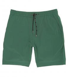 Michael Kors Green Solid Stretch Inseam Shorts