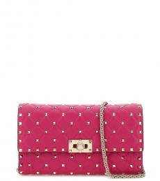 Valentino Garavani Purple Rockstud Spike Small Shoulder Bag