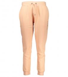 Cavalli Class Pink Embroidered Logo Pant