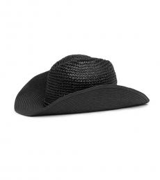 Vince Camuto Black Straw Cowboy Hat